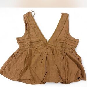 Melrose Place Boho Lace Trim Cropped Tank Top Size S